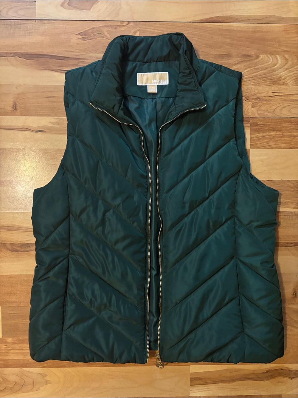 Michael Kors Green puffer vest size large